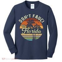 Don't Fauci My Florida Retro Palm Trees Kids Long Sleeve Shirt thumb 0