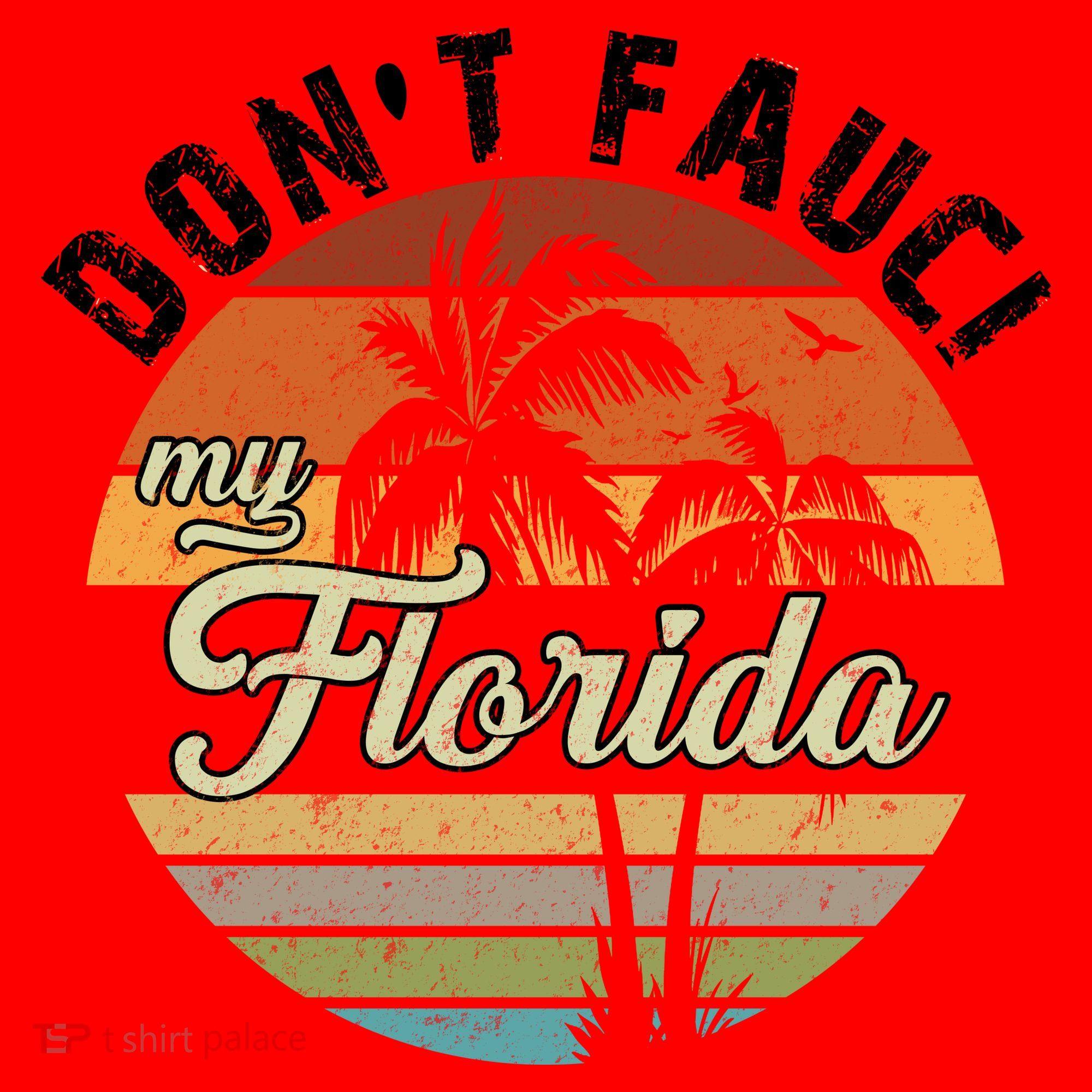 Don't Fauci My Florida Retro Palm Trees Santa Hat