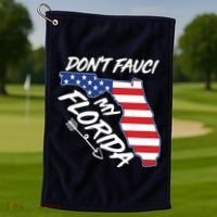 Don't Fauci My Florida USA American Flag State Golf Towel thumb 1