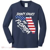 Don't Fauci My Florida USA American Flag State Kids Long Sleeve Shirt thumb 0