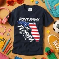Don't Fauci My Florida USA American Flag State Kids T-Shirt thumb 3