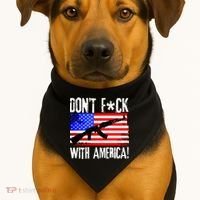 Don't F*ck With America! USA-Made Doggie Bandana thumb 1