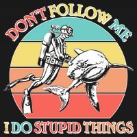 Don't Follow Me I Do Stupid Things Scuba Diver Backpack thumb 2