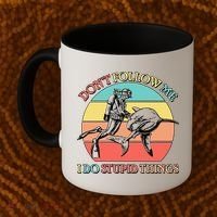 Don't Follow Me I Do Stupid Things Scuba Diver Coffee Mug thumb 2