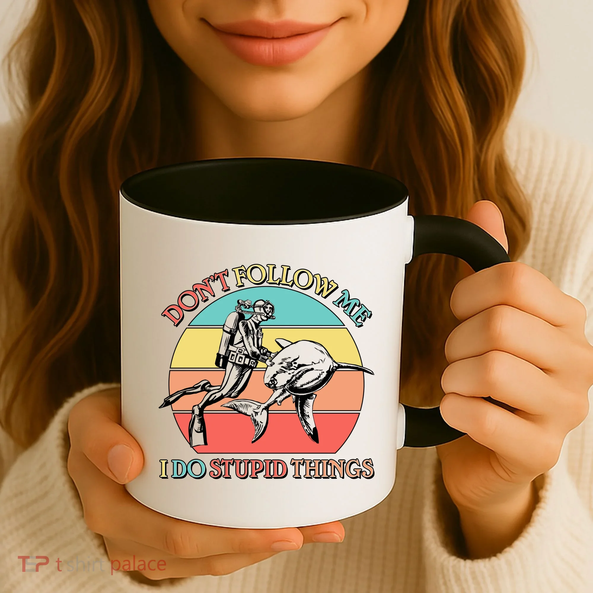 Don't Follow Me I Do Stupid Things Scuba Diver Coffee Mug