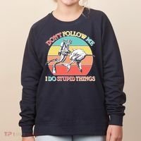 Don't Follow Me I Do Stupid Things Scuba Diver Women's Sweatshirt thumb 0