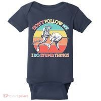 Don't Follow Me I Do Stupid Things Scuba Diver Baby Bodysuit thumb 0