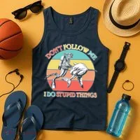 Don't Follow Me I Do Stupid Things Scuba Diver Tank Top thumb 4