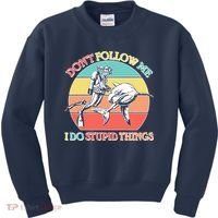 Don't Follow Me I Do Stupid Things Scuba Diver Kids Sweatshirt thumb 0