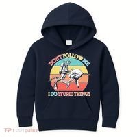 Don't Follow Me I Do Stupid Things Scuba Diver Kids Hoodie thumb 0