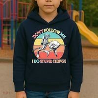 Don't Follow Me I Do Stupid Things Scuba Diver Kids Hoodie thumb 3