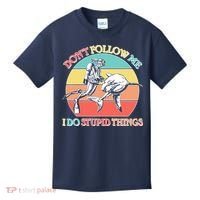 Don't Follow Me I Do Stupid Things Scuba Diver Kids T-Shirt thumb 0