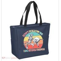 Don't Follow Me I Do Stupid Things Scuba Diver Tote Bag thumb 2