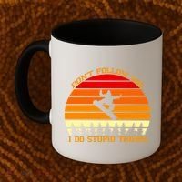 Don't Follow Me I Do Stupid Things Snow Boarding Coffee Mug thumb 2