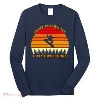 Don't Follow Me I Do Stupid Things Snow Boarding Long Sleeve Shirt thumb 0