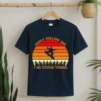 Don't Follow Me I Do Stupid Things Snow Boarding T-Shirt thumb 2