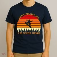 Don't Follow Me I Do Stupid Things Snow Boarding T-Shirt thumb 3