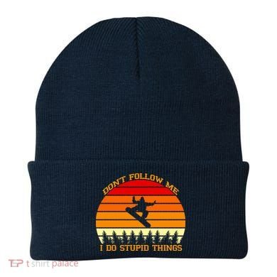 Don't Follow Me I Do Stupid Things Snow Boarding Beanie