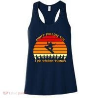 Don't Follow Me I Do Stupid Things Snow Boarding Women's Tank Top thumb 0