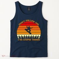 Don't Follow Me I Do Stupid Things Snow Boarding Tank Top thumb 2