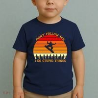 Don't Follow Me I Do Stupid Things Snow Boarding Toddler T-Shirt thumb 2