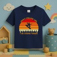 Don't Follow Me I Do Stupid Things Snow Boarding Toddler T-Shirt thumb 3
