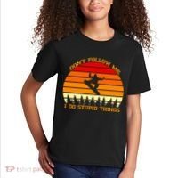 Don't Follow Me I Do Stupid Things Snow Boarding Kids T-Shirt thumb 2