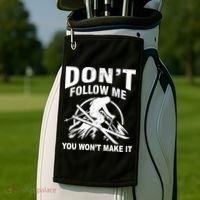 Don't Follow Me You Won't Make It Skiing Golf Towel thumb 2