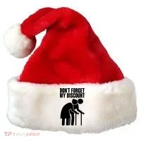 Don't Forget My Senior Citizen Discount Santa Hat thumb 0