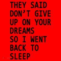 Don't Give Up On Your Dreams Back To Sleep Santa Hat thumb 1