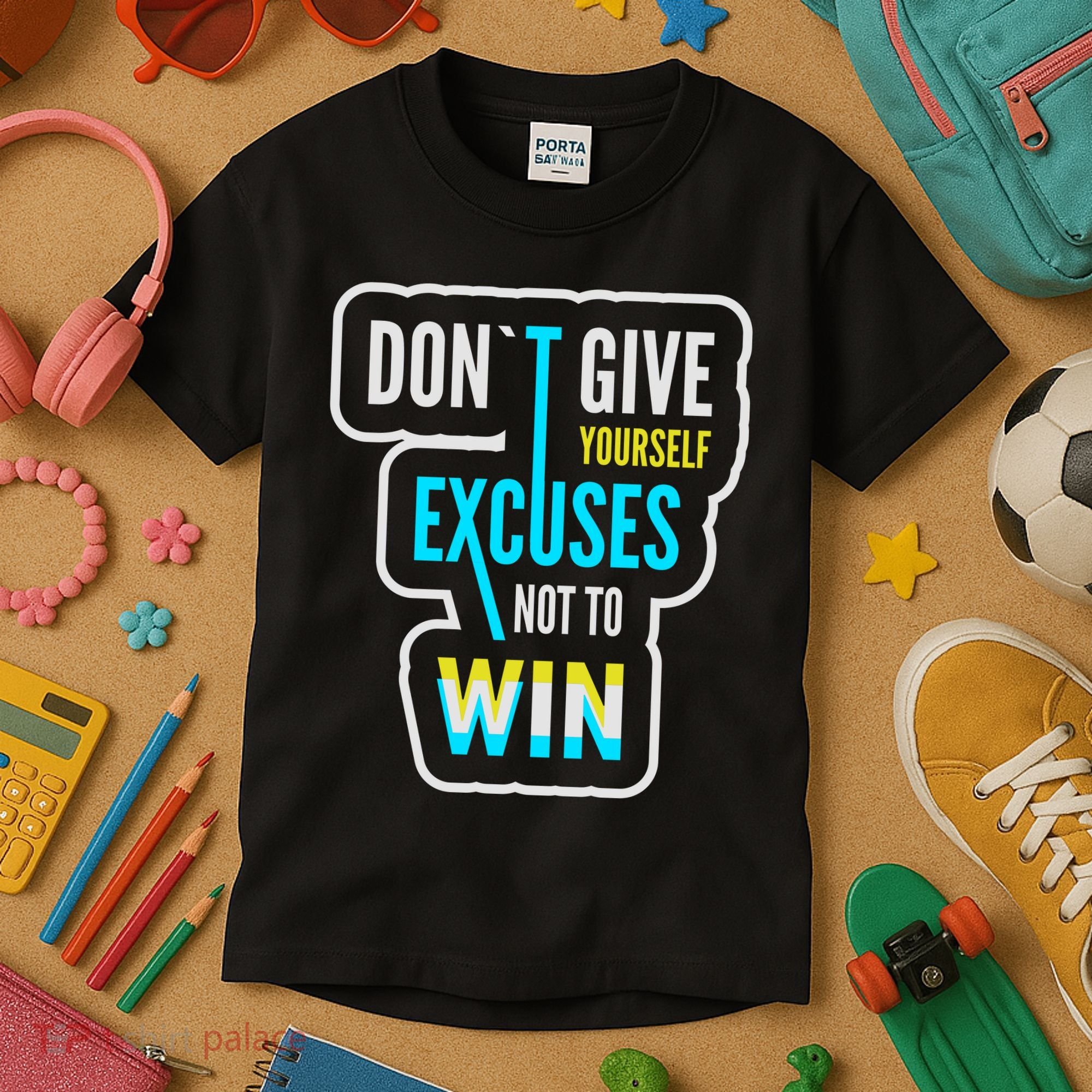 Don't Give Yourself Excuses Not To Win Kids T-Shirt
