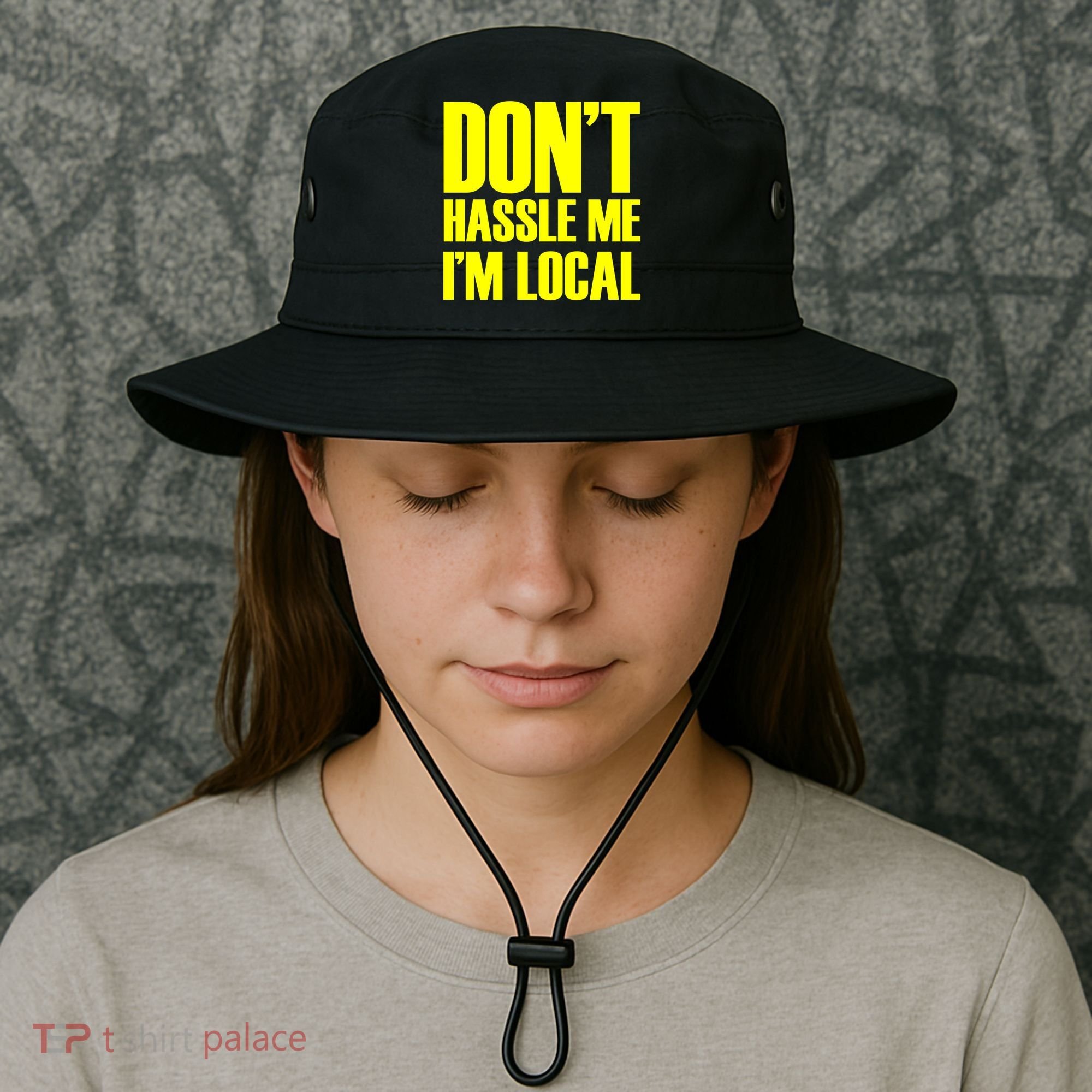 Don't Hassle Me I'm Local Funny Spring Break Beach Surfing Bucket Hat