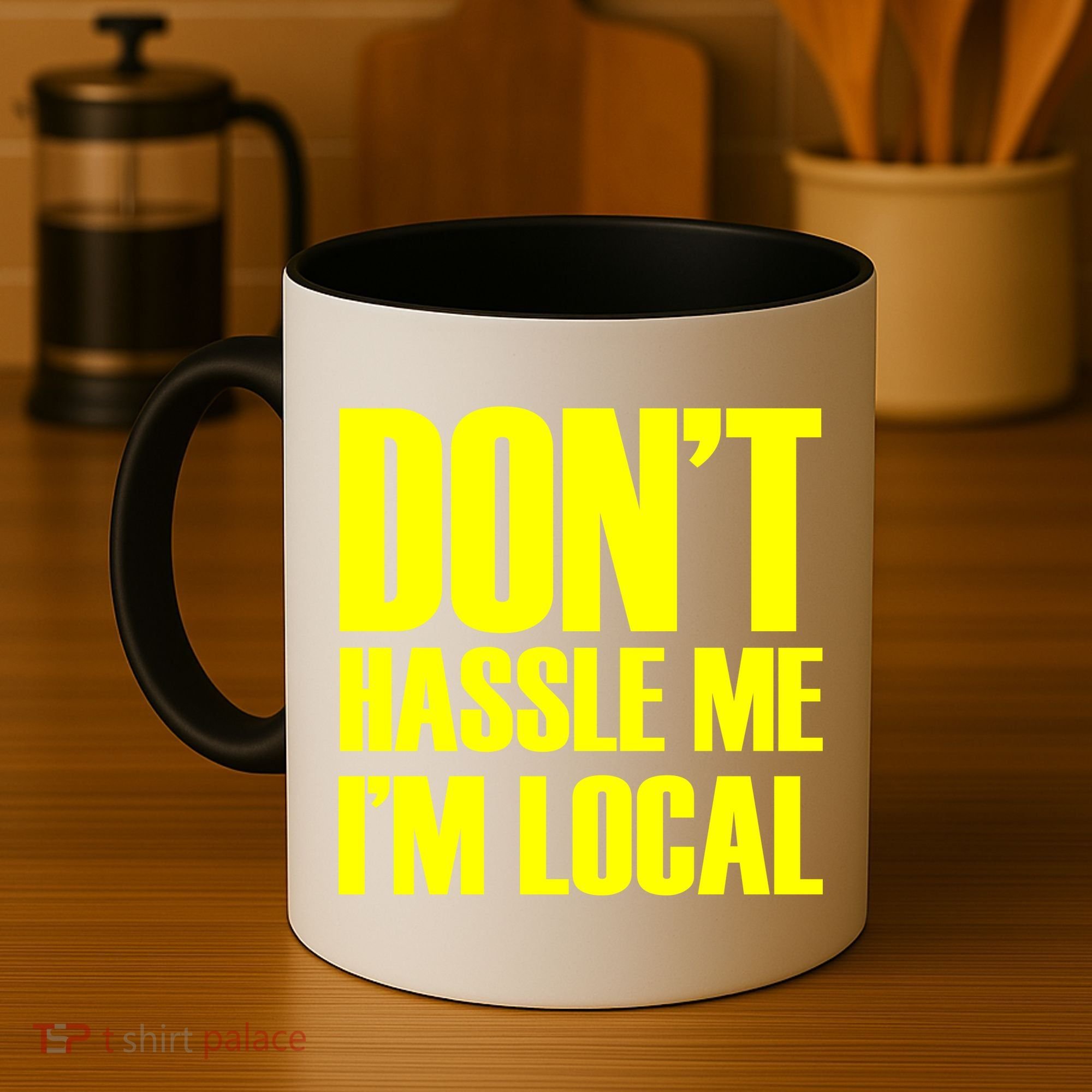 Don't Hassle Me I'm Local Funny Spring Break Beach Surfing Coffee Mug