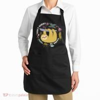 Don't Hurry Be Happy Funny Sloth Apron thumb 2