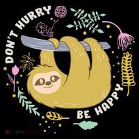 Don't Hurry Be Happy Funny Sloth Toddler Hoodie thumb 2