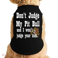 Don't Judge My Pit Bull Doggie Tank thumb 0