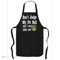 Don't Judge My Pit Bull Apron thumb 0