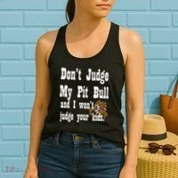 Don't Judge My Pit Bull Women's Tank Top thumb 2