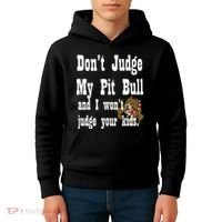 Don't Judge My Pit Bull Kids Hoodie thumb 4