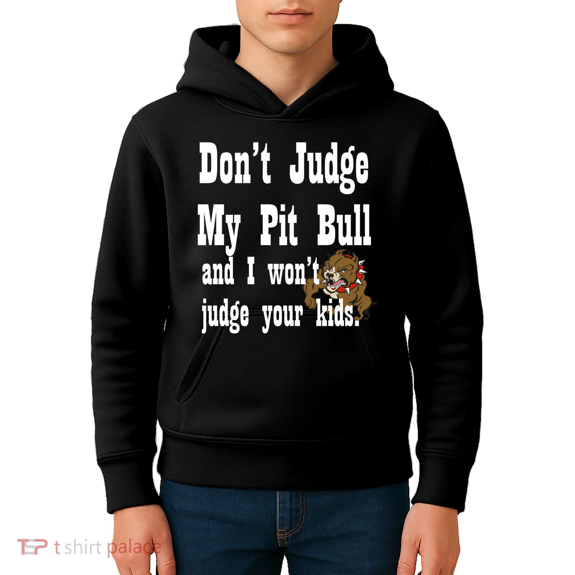 Don't Judge My Pit Bull Kids Hoodie
