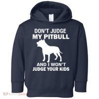 Don't Judge My Pitbull I Won't Judge Your Kids Toddler Hoodie thumb 0