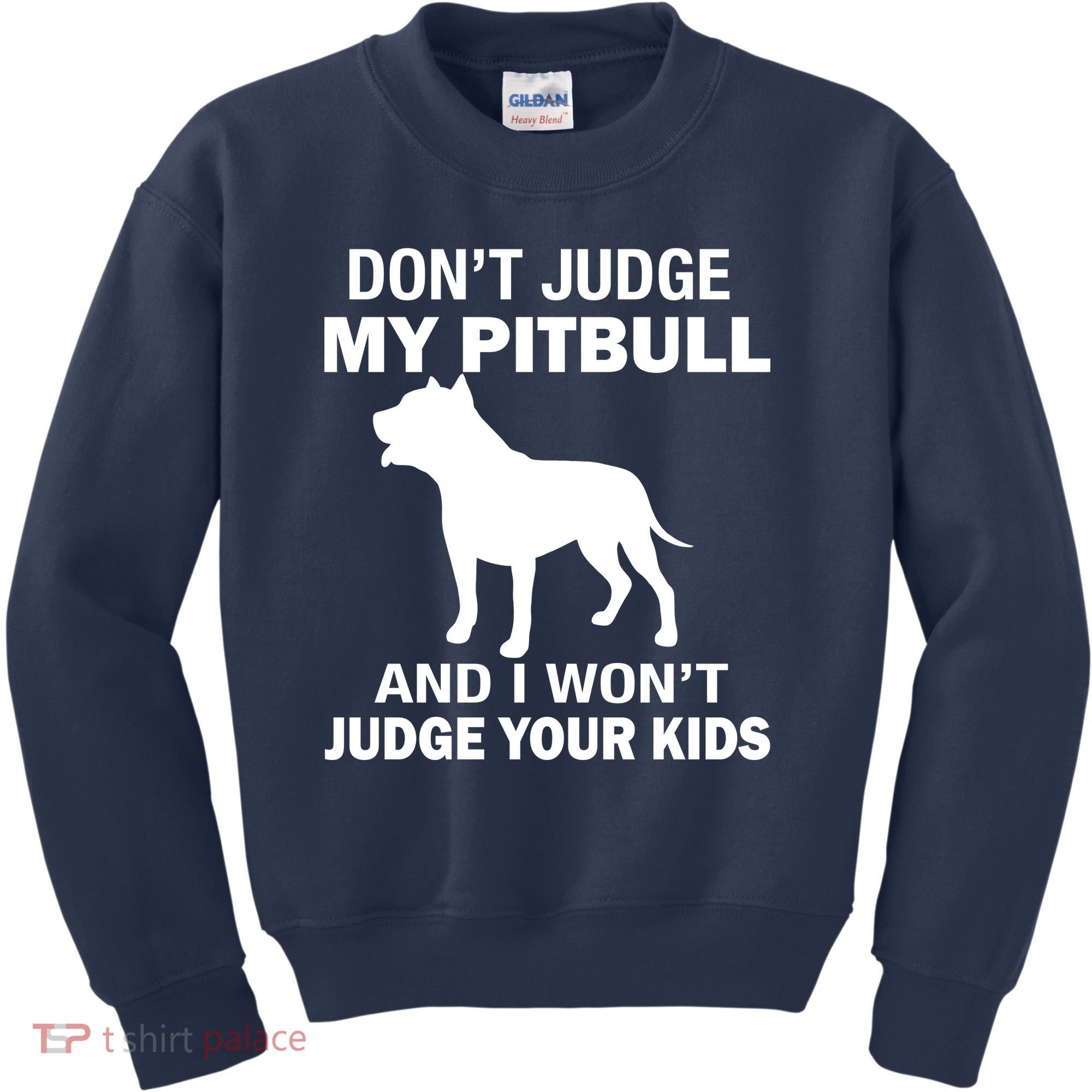Don't Judge My Pitbull I Won't Judge Your Kids Kids Sweatshirt