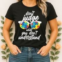 Don't Judge What You Don't Understand Autism Awareness Women's T-Shirt thumb 2