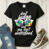 Don't Judge What You Don't Understand Autism Awareness Women's T-Shirt thumb 3