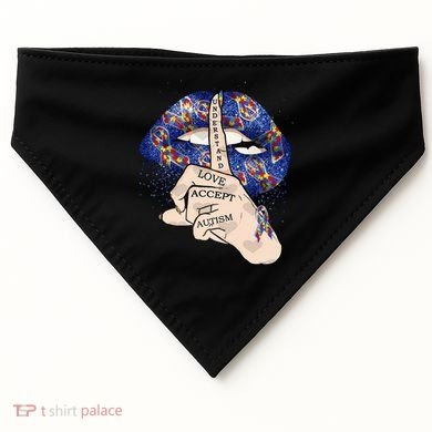 Don't Judge What You Don't Understand Autism Awareness Lip USA-Made Doggie Bandana