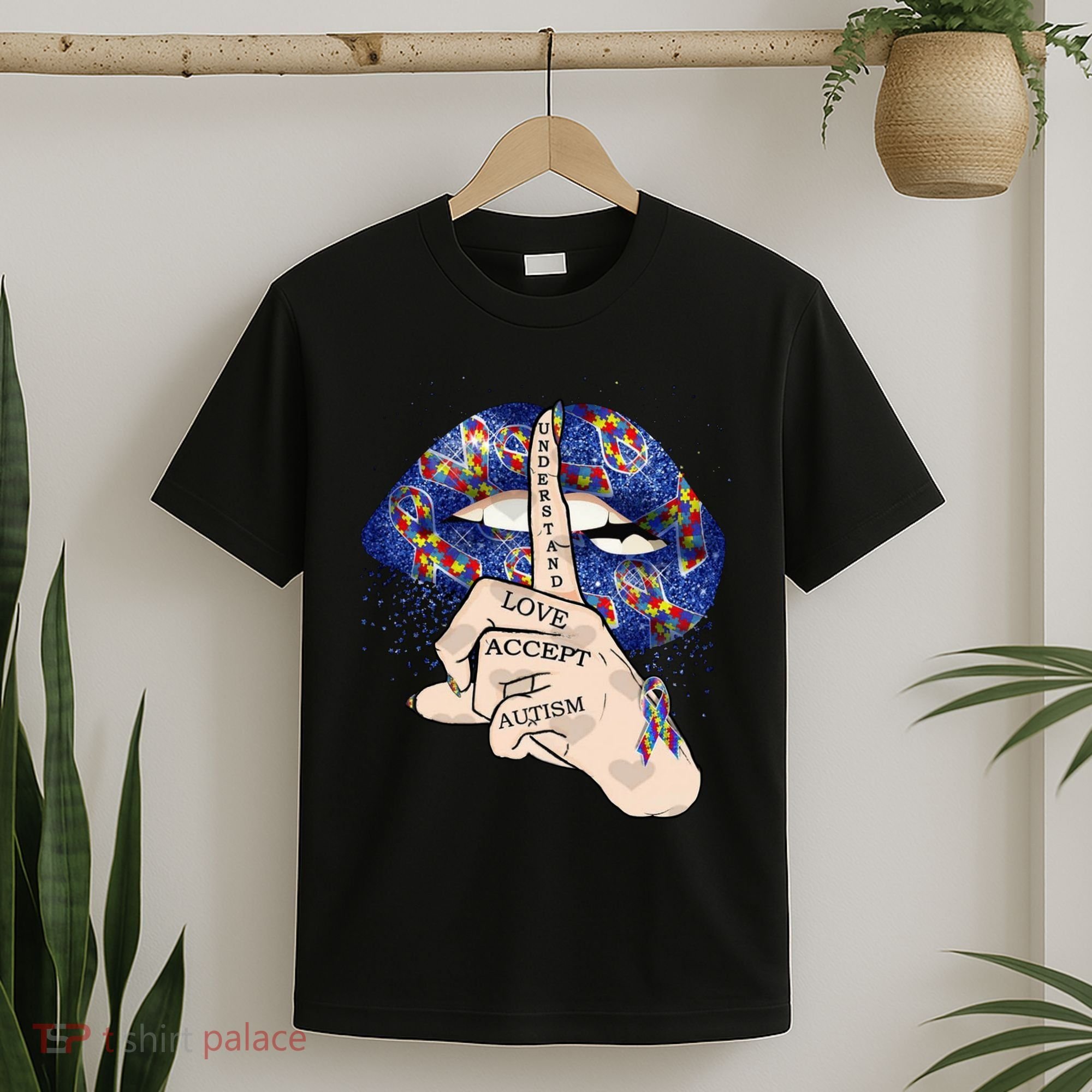 Don't Judge What You Don't Understand Autism Awareness Lip T-Shirt