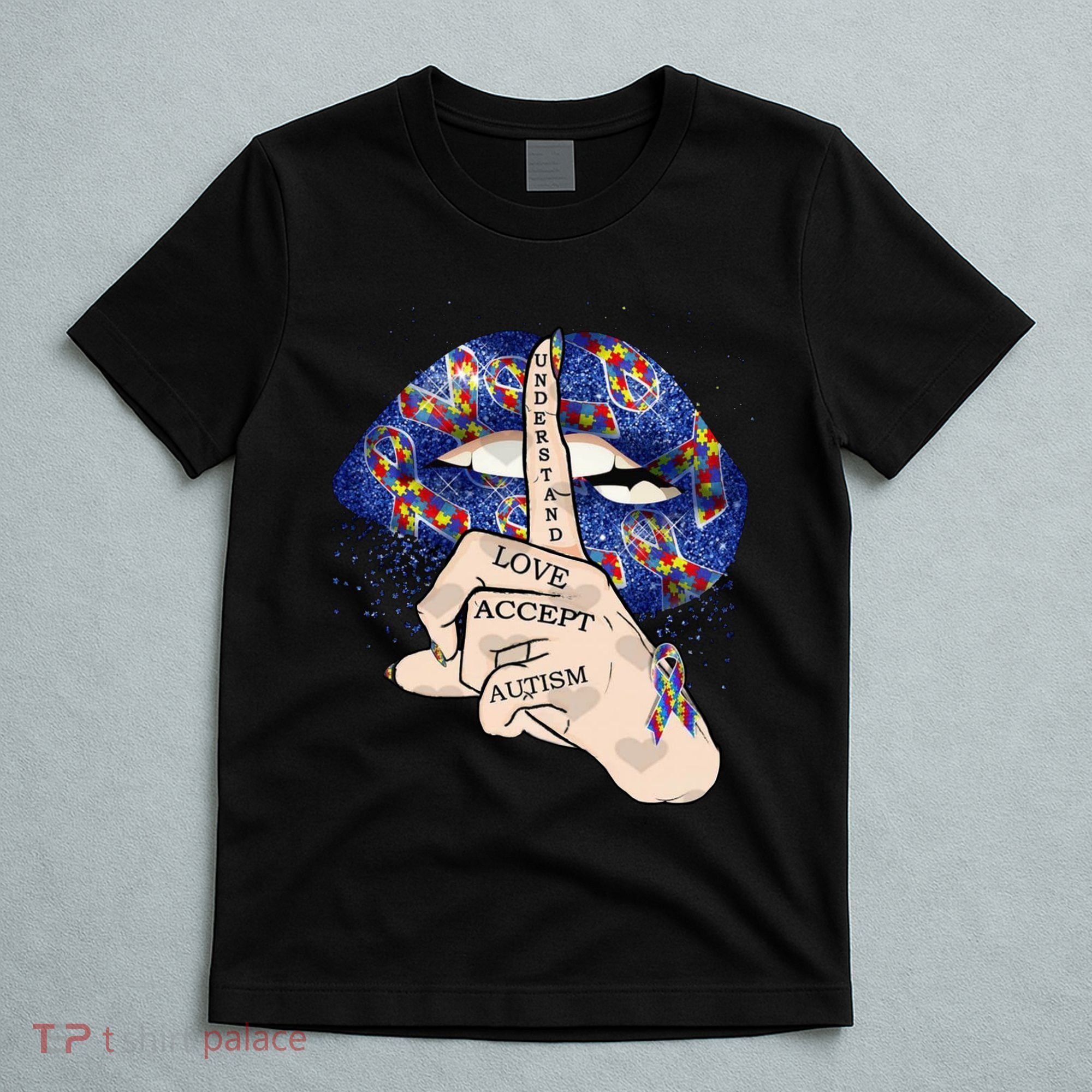 Don't Judge What You Don't Understand Autism Awareness Lip T-Shirt