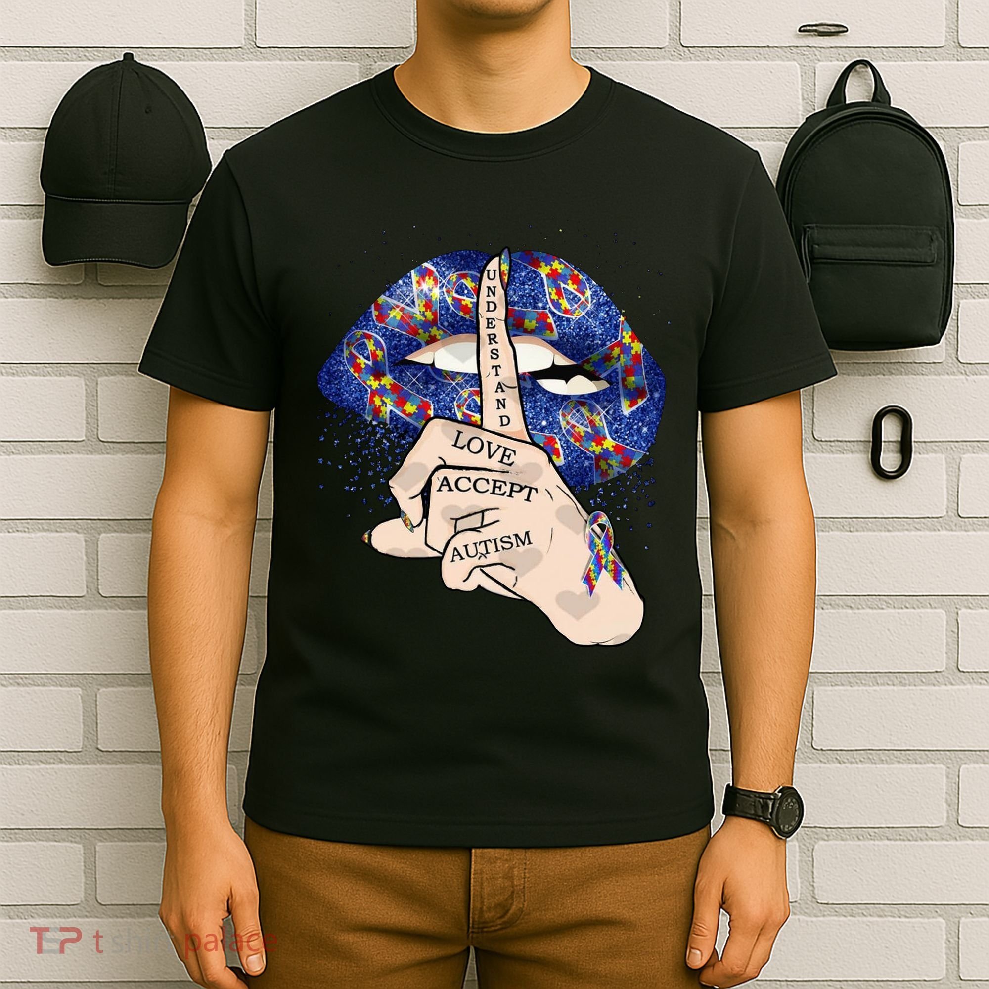 Don't Judge What You Don't Understand Autism Awareness Lip T-Shirt