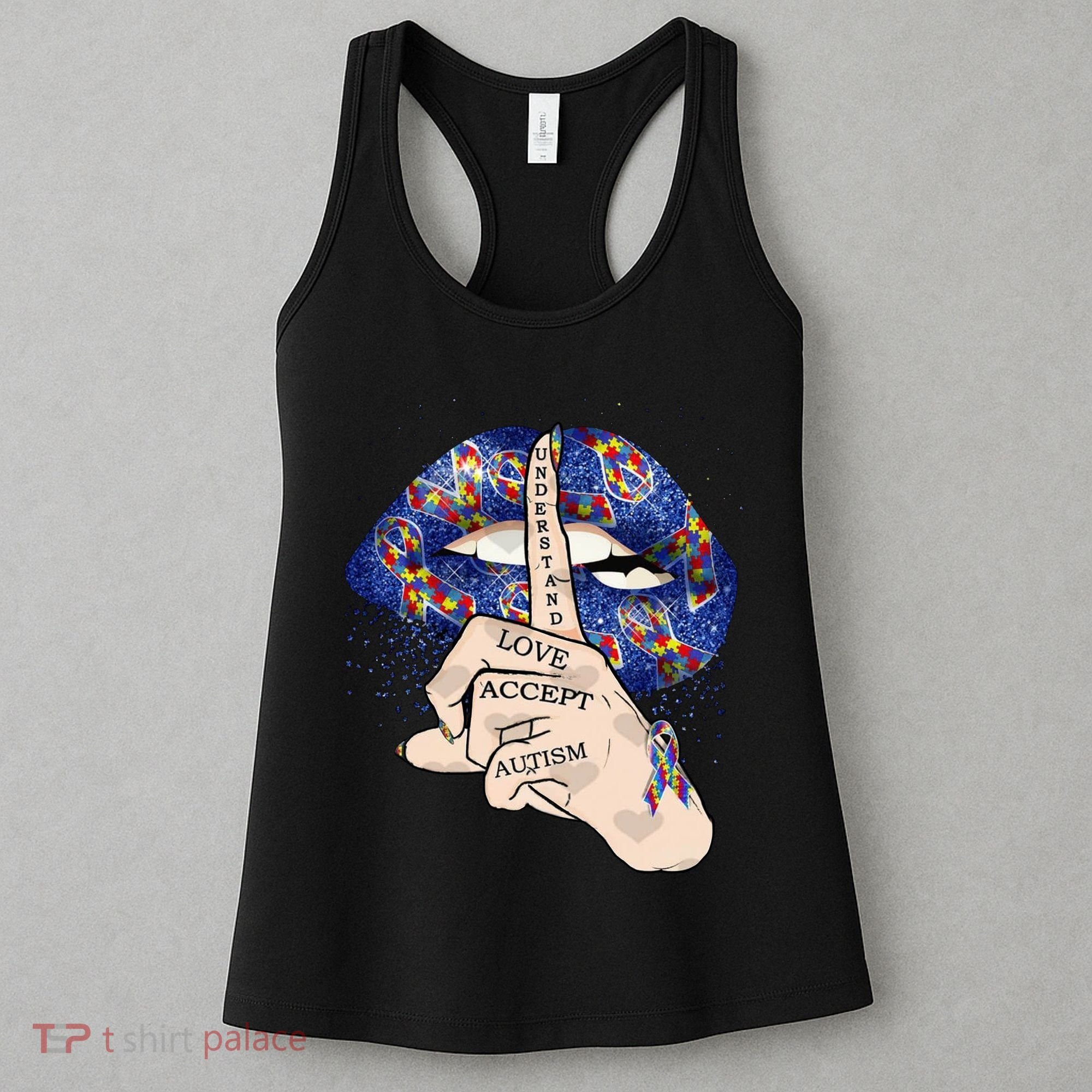 Don't Judge What You Don't Understand Autism Awareness Lip Women's Tank Top