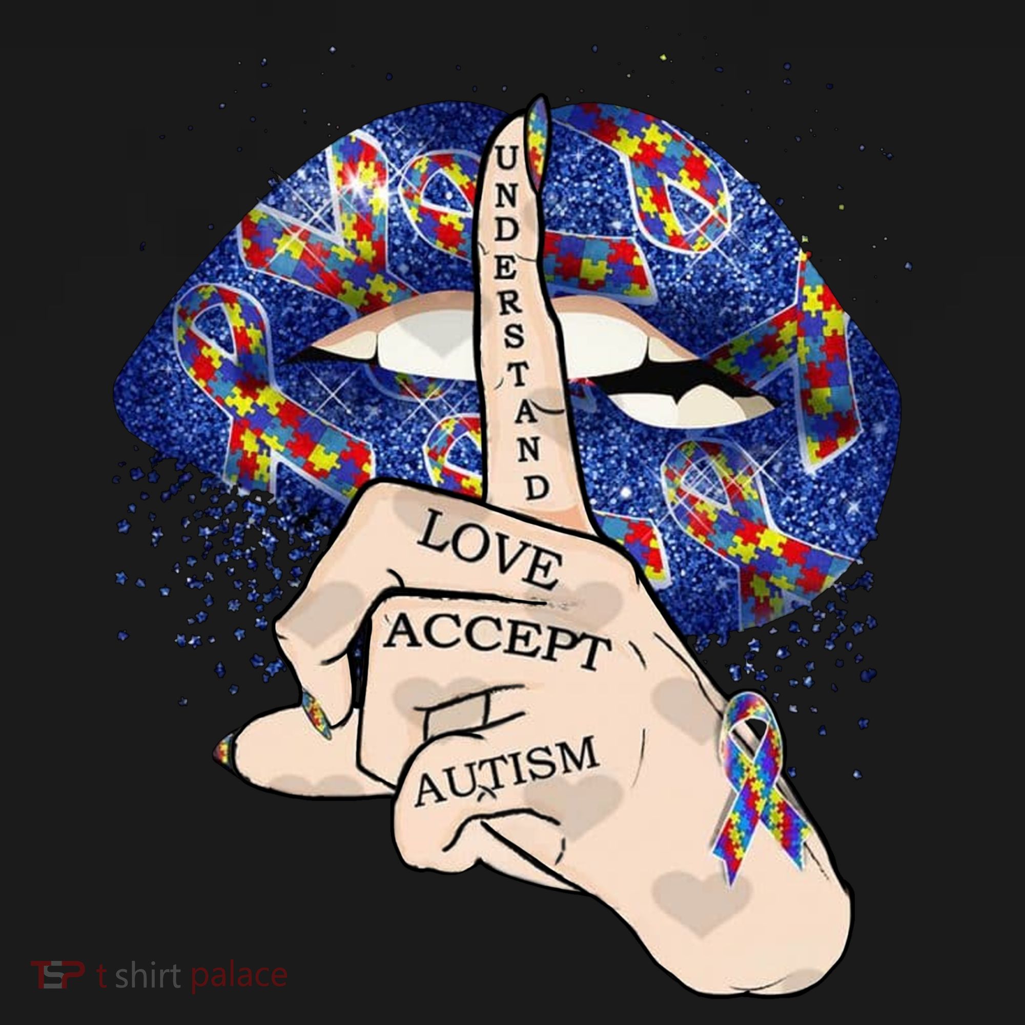 Don't Judge What You Don't Understand Autism Awareness Lip Baby Bodysuit